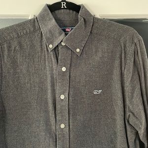 Mens fleece long sleeve button down, size small. Vineyard Vines.